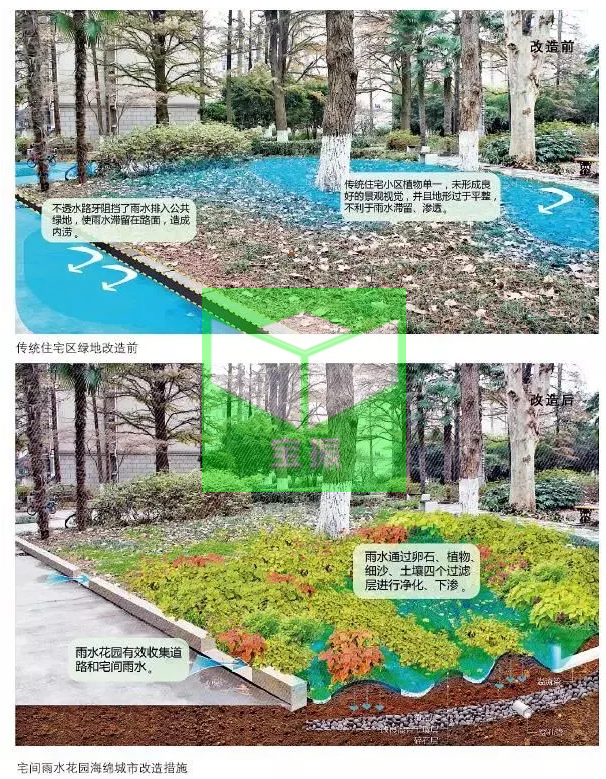 雨水收集系统，雨水花园的应用